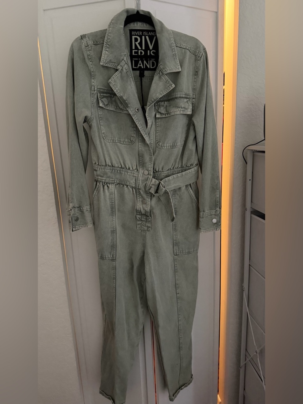 River Island Light Green Denim Jacket